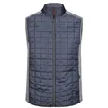 Produktbild von James & Nicholson - Herren Melange Strickfleece Hybridweste JN740, hell/anthraz
