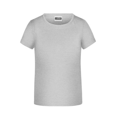 Produktbild von James & Nicholson - Mädchen Basic T-Shirt 150g JN744, grau heather, Größe XL