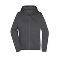 Produktbild von James & Nicholson - Damen Basic Kapuzen-Sweatjacke JN755, graphit, Größe L