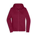 Produktbild von James & Nicholson - Damen Basic Kapuzen-Sweatjacke JN755, wein-rot, Größe 3XL