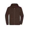 Produktbild von James & Nicholson - Herren Basic Kapuzen-Sweatjacke JN756, braun, Größe S
