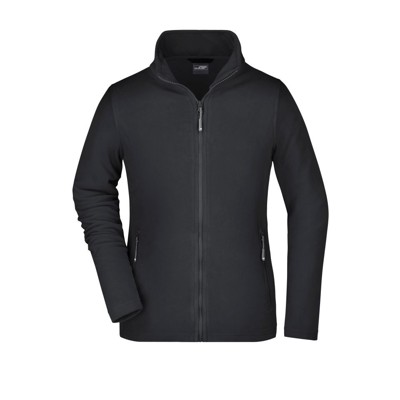 Produktbild von James & Nicholson - Damen Basic Fleecejacke JN765, schwarz, Größe L