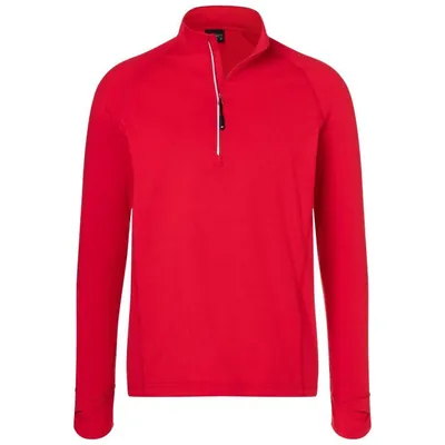 Produktbild von James & Nicholson - Herren Sportshirt Halfzip JN788, rot, Größe S