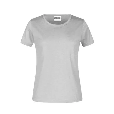 Produktbild von James & Nicholson - Damen Basic T-Shirt 180g JN789, grau heather, Größe 3XL