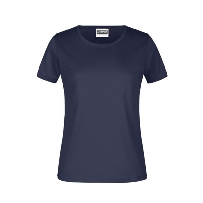 Produktbild von James & Nicholson - Damen Basic T-Shirt 180g JN789, navy-blau, Größe L