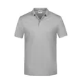 Produktbild von James & Nicholson - Herren Basic Poloshirt JN792, grau heather, Größe M