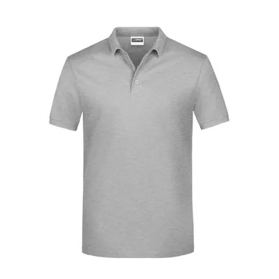 Produktbild von James & Nicholson - Herren Basic Poloshirt JN792, grau heather, Größe M