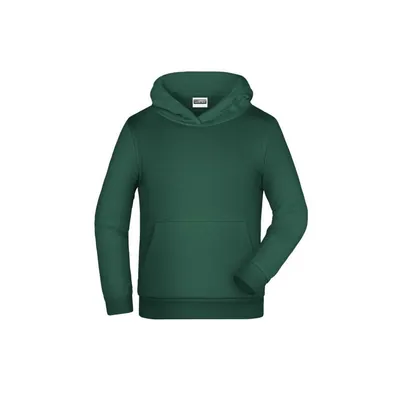 Produktbild von James & Nicholson - Kinder Basic Kapuzensweatshirt JN796K, dunkelgrün, Größe XL