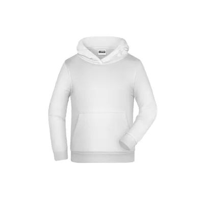 Produktbild von James & Nicholson - Kinder Basic Kapuzensweatshirt JN796K, weiß, Größe XXL