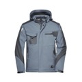 Produktbild von James & Nicholson - Workwear Winter Softshell Jacke JN824, carbon/schwarz, Größ