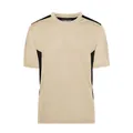 Produktbild von James & Nicholson - Work T-Shirt JN827, stein-grau/schwarz, Größe L