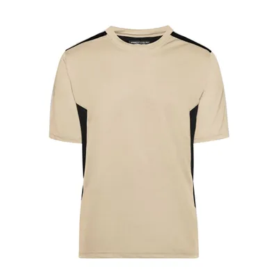 Produktbild von James & Nicholson - Work T-Shirt JN827, stein-grau/schwarz, Größe L