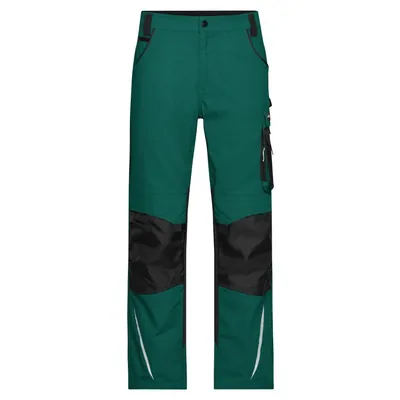 Produktbild von James & Nicholson - Workwear Bundhose CORDURA® JN832, dunkelgrün/schwarz, Größe