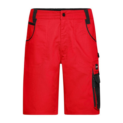 Produktbild von James & Nicholson - Workwear Shorts JN835, rot/schwarz, Größe 60
