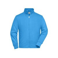 Produktbild von James & Nicholson - Sweatjacke mit Stehkragen JN836, aqua-blau, Größe L