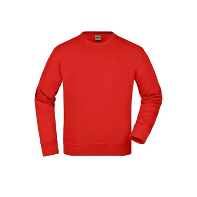 Produktbild von James & Nicholson - Workwear Sweatshirt JN840, rot, Größe S