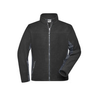 Produktbild von James & Nicholson - Herren Arbeits Fleecejacke JN842, schwarz/carbon, Größe XL