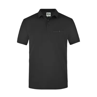 Produktbild von James & Nicholson - Herren Work Poloshirt mit Tasche JN846, schwarz, Größe M