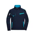 Produktbild von James & Nicholson - Workwear Jacke JN849, navy-blau/türkis, Größe 6XL