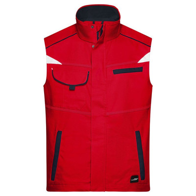 Daiber JN850 Funktionelle Weste im sportlichen Look mit hochwertigen Details rot/grau (carbon/red)