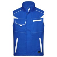 Produktbild von James & Nicholson - Workwear Weste JN850, königs-blau/weiß, Größe L