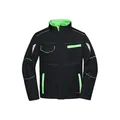 Produktbild von James & Nicholson - Softshell Workwear Jacke JN851, schwarz/lime-grün, Größe S