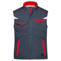 Produktbild von James & Nicholson - Winter Workwear Softshell Weste JN854, carbon/rot, Größe S