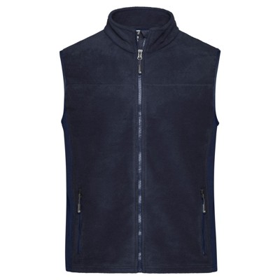 Produktbild von James & Nicholson - Herren Workwear Fleece Weste JN856, navy-blau, Größe S