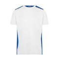 Produktbild von James & Nicholson - Herren Workwear T-Shirt Kontrast JN860, weiß/königs-blau, G