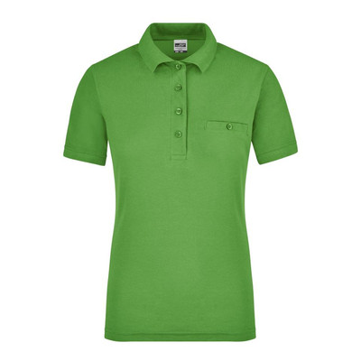 Produktbild von James & Nicholson - Damen Workwear Poloshirt mit Tasche JN867, lime-grün, Größe