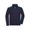 Produktbild von James & Nicholson - Herren Workwear Sweatjacke JN870, navy-blau/türkis, Größe 4