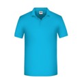 Produktbild von James & Nicholson - Herren BIO Workwear Poloshirt JN874, türkis, Größe 4XL
