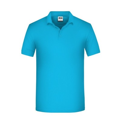 Produktbild von James & Nicholson - Herren BIO Workwear Poloshirt JN874, türkis, Größe 4XL