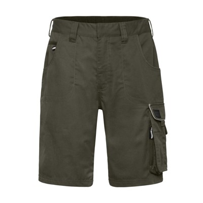 Produktbild von James & Nicholson - Workwear Bermudas Materialmix JN880, oliv, Größe 62