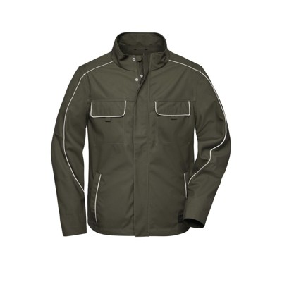 Produktbild von James & Nicholson - Workwear Softshelljacke Light JN882, oliv, Größe M