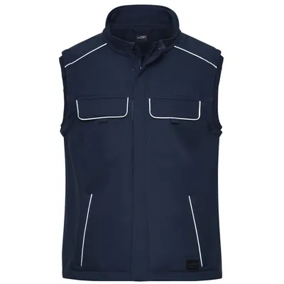 Produktbild von James & Nicholson - Workwear Softshellweste JN883, navy-blau, Größe 3XL