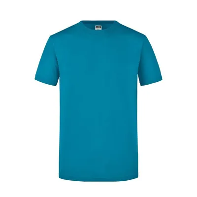 Produktbild von James & Nicholson - Herren Slimfit Rundhals Shirt JN911, caribic-blau, Größe XX