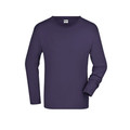 Produktbild von James & Nicholson - Herren Classic Langarm T-Shirt JN913, aubergine, Größe L