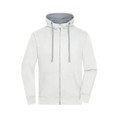 Produktbild von James & Nicholson - Herren Lifestyle Kapuzenjacke JN963, weiß/grau heather, Grö