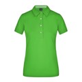 Produktbild von James & Nicholson - Damen Poloshirt Karo Optik JN969, lime-grün/weiß, Größe M