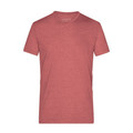 Produktbild von James & Nicholson - Herren Melange V-Shirt JN974, rot-melange, Größe M