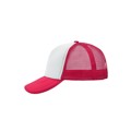 Produktbild von James & Nicholson - 5 Panel Mesh Cap MB070, weiß/magenta, Einheitsgröße