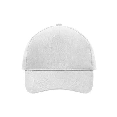 Produktbild von James & Nicholson - 5 Panel Cap heavy Cotton MB092, weiß, Einheitsgröße