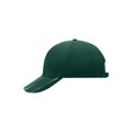 Produktbild von James & Nicholson - 6 Panel Groove Cap MB601, dunkelgrün/weiß, Einheitsgröße