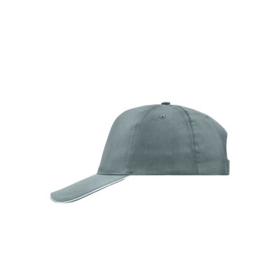Produktbild von James & Nicholson - Promo Sandwich Cap 5 Panel MB6552, dunkelgrau/weiß, Einheit