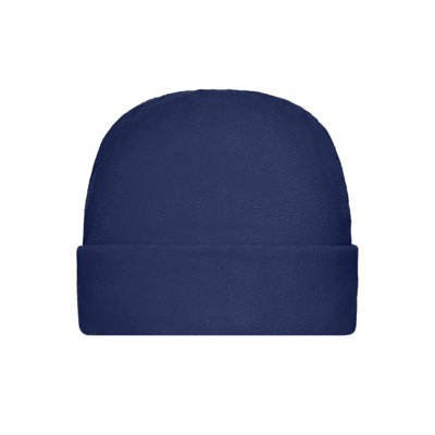 Produktbild von James & Nicholson - Microfleece Umschlagmütze MB7720, navy-blau, Größe M/L