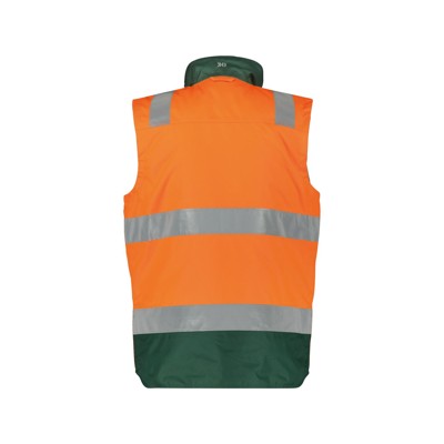 Produktbild von Dassy® - Bilbao Warnschutz Weste, neonorange/flaschengrün, Größe XL