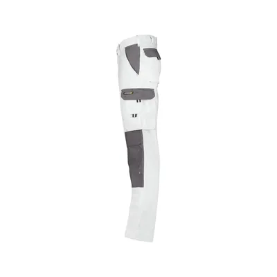 Produktbild von Dassy® - Boston Zweifarbige Arbeitshose mit Kniepolstertaschen, weiß/zementgrau