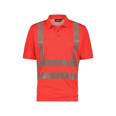 Produktbild von Dassy® - Brandon Warnschutz UV-Poloshirt, neonrot, Größe XS