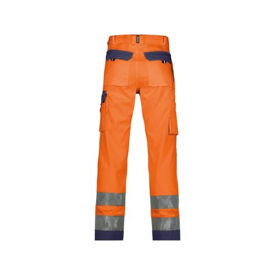 Produktbild von Dassy® - Buffalo Warnschutzhose mit Kniepolstertaschen, neonorange/dunkelblau, 